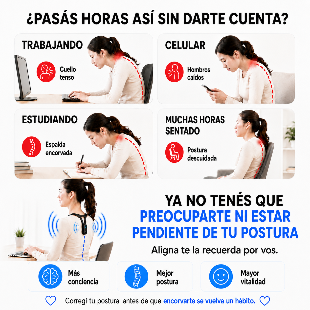 Corrector de Postura con Sensor Inteligente
